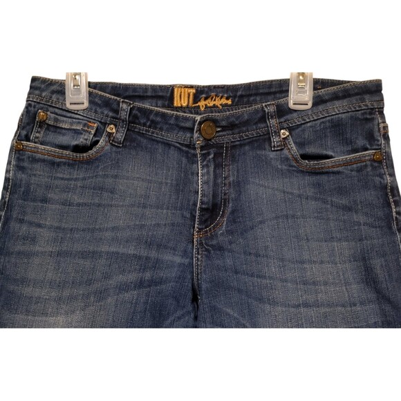 Kut from the Kloth Straight Skinny Denim Jeans 9" Rise - Stretch - Size 10 - 34W - Picture 2 of 8
